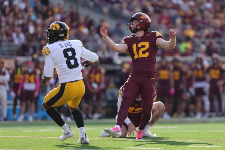 Minnesota's late-arriving kicker Luke Drzewiecki quickly made a new home and a strong impression